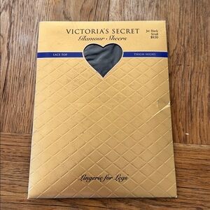 NWT Victoria Secret Lace Top Black Thigh Highs